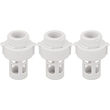 Jeffergarden Conector de clavija de drenaje para manguera, adaptador de tubería de piscina, tapón de drenaje de agua para piscinas redondas Intex 10184, rosca de 25mm, 3 uds.