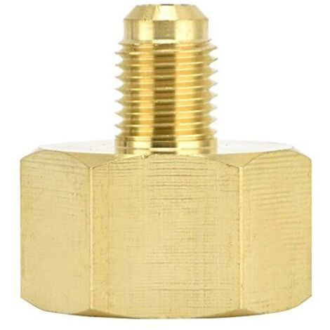 Jeffergarden Connecteur de convertisseur d'adaptateur de réfrigérant de climatisation W21 à 1/4SAE pour R32 R134A