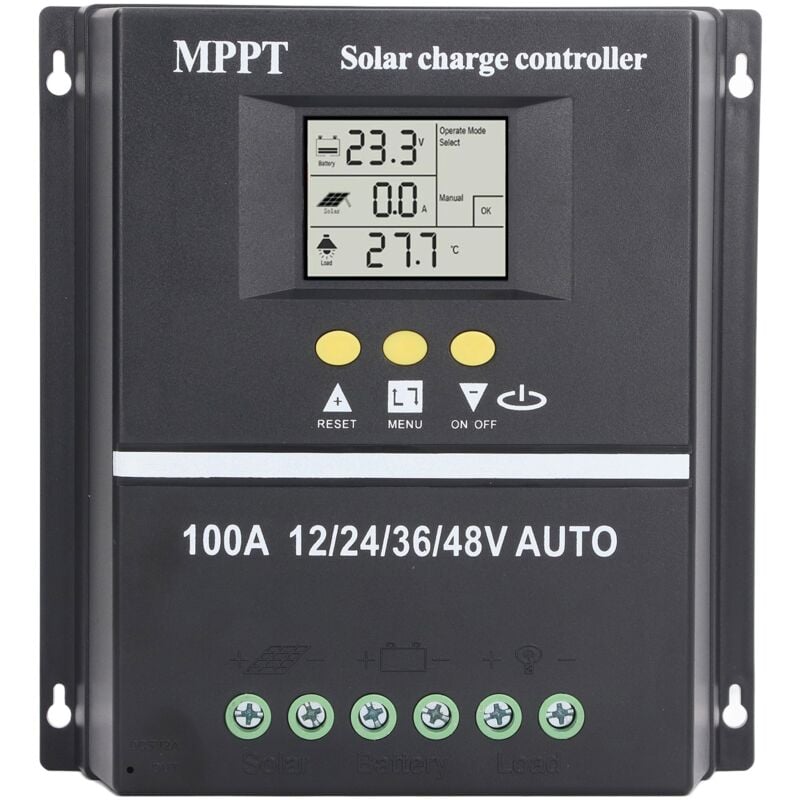 Contrôleur de Charge solaire mppt, double Port usb, écran lcd rétroéclairé, régulateur de panneau solaire 12V 24V 36V 48V adaptatif - Jeffergarden