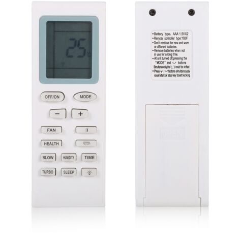 Jeffergarden Contrôleur de climatiseur, facile à utiliser, faible consommation d'énergie, performance stable, télécommande pour le bureau de l'hôtel domestique