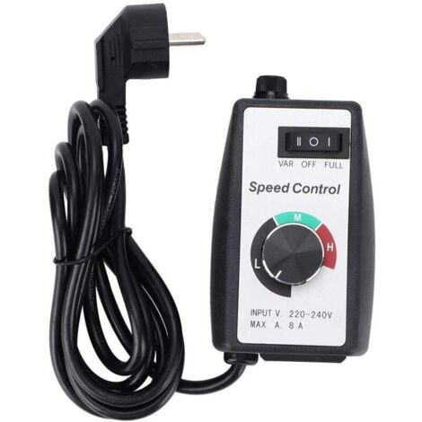 Jeffergarden Contrôleur de Vitesse, Régulateur de commutateur de contrôleur de Vitesse électronique continu Universel pour Ventilateur de Conduit de Ventilateur de Moteur EU 230V