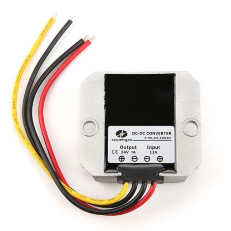 Jeffergarden Convertisseur Boost 12V à 24V, régulateur de tension DC, alimentation 1A 24W