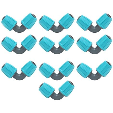 Jeffergarden Coudes à 90°, 10 Connecteurs de Tuyau d'eau de Jardin pour Jardin, Pelouse, Serre, Arrosage des Plantes, Système D'irrigation Goutte à Goutte, pour Tuyau de 16 Mm