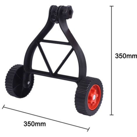Jeffergarden Coupe-bordures universel, roue auxiliaire, pratique, sans fil, accessoire pour tondeuse à gazon, plateau de coupe réglable de 25 à 28 mm