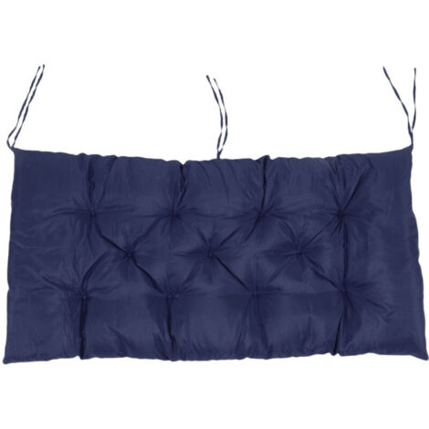 Jeffergarden Coussin de banc d'intérieur et d'extérieur en coton PP, résistant à la pluie et au soleil, chaise pivotante pour meubles de jardin, Patio, causeuse, bleu marine