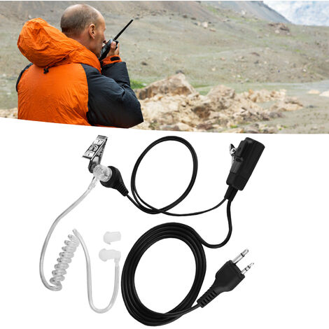 Jeffergarden couteurs à Tube Transparent, oreillettes, micro Heatset, pour talkie-walkie Midland, casque Radio
