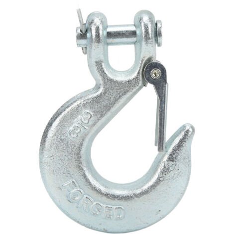 Jeffergarden Crochets d'attelage pour treuil de remorque 3/8 po, ouverture de 1 po, charge de 18 000 lb avec verrou de sécurité
