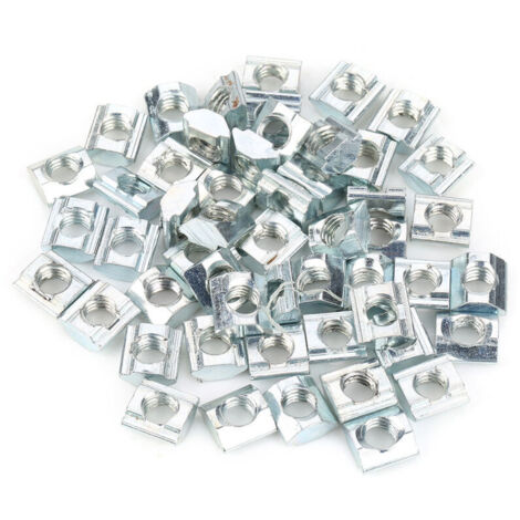 Jeffergarden crou coulissant en T en acier au carbone, 50 pièces, pour accessoires de profil en aluminium série 20 M6  105