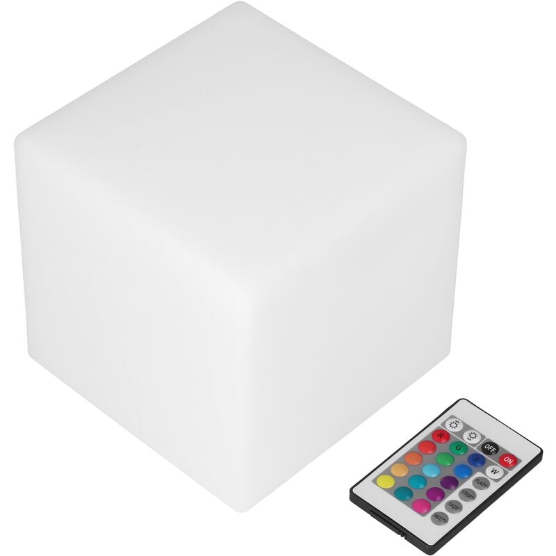 Jeffergarden - Cube lumineux led 16 couleurs, 4 modes, lampe d'ambiance, veilleuse avec télécommande, pour chambre à coucher, Bar, ktv