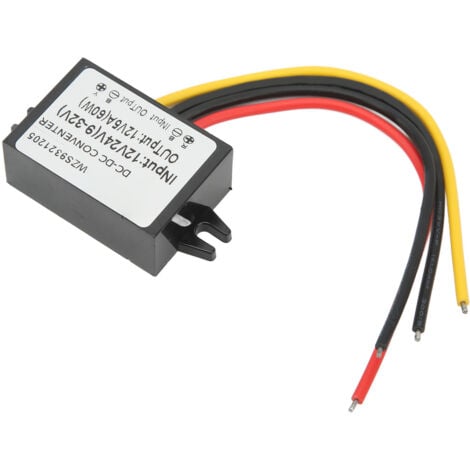 ROSVOLA Jeffergarden DC 12V24V 9-32V auf 12V5A Spannungsregler Wasserdichter flammhemmender Konverter