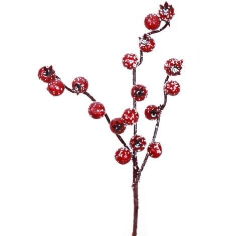 Jeffergarden Décoration de Noël en mousse artificielle, baies, accessoire de bricolage, accessoire photo, grenade artificielle 24,5 cm