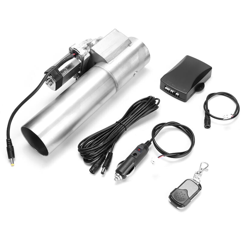 Jeffergarden - Découpe de tuyau de descente d'échappement électrique en acier inoxydable de 2,5 pouces e Télécommande de soupape de découpe