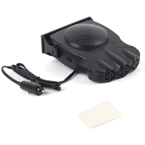 Jeffergarden Désembueur de voiture rotatif à trois sorties d'air, ventilateur de chauffage et de refroidissement enfichable de 150 W pour le refroidissement