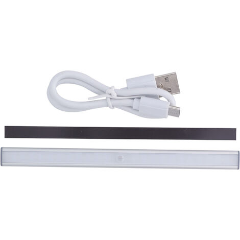 Jeffergarden  Détecteur de mouvement Lumière LED Bande lumineuse magnétique à induction pour le corps humain Batterie intégrée Charge USB
