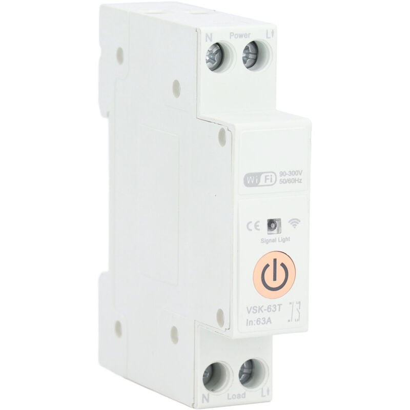Jeffergarden - Disjoncteur de commutateur WiFi 1P 63A, commande vocale à distance, Cycle de synchronisation, commutateur de disjoncteur intelligent