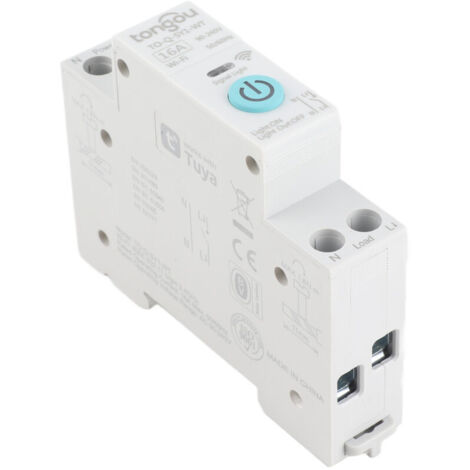 Jeffergarden ‌Disjoncteur Intelligent WiFi Tuya 16A‌ - Commande Sans Fil, Minuterie, Compteur à Rebours, Compatible Alexa - pour Équipements Domestiques