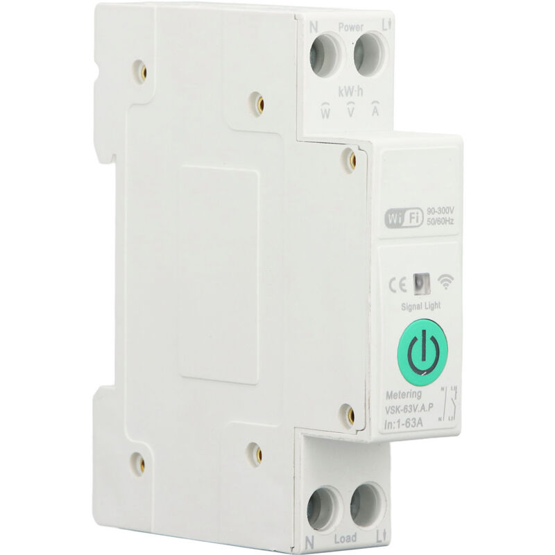 Disjoncteur WiFi intelligent avec Protection contre les surtensions et les sous-tensions, télécommande, interrupteur app, 63A 90-300V - Jeffergarden