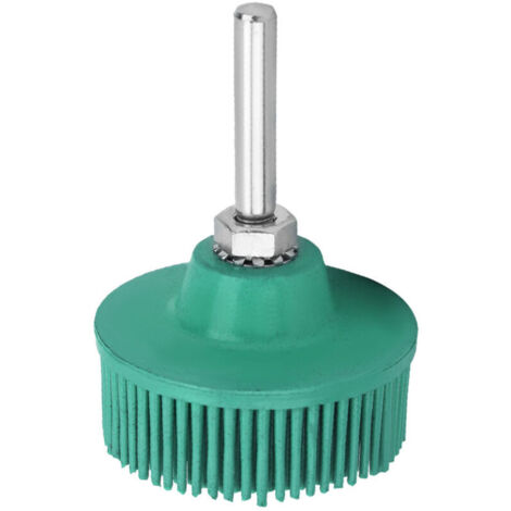 Jeffergarden Disque à poils de 5 cm (2 pouces) en caoutchouc émeri, brosse abrasive, meule de polissage pour l'élimination des bavures et de la rouille (vert)