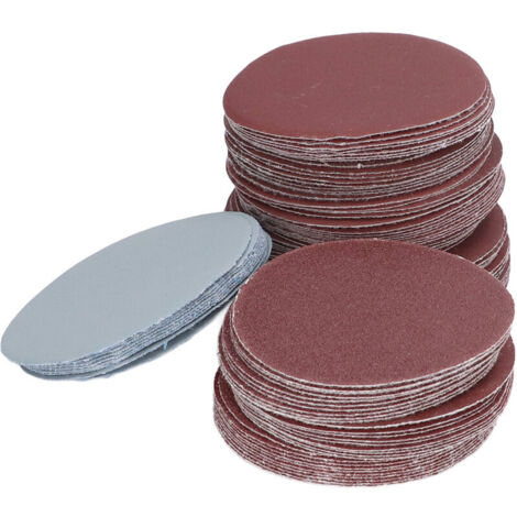 Jeffergarden Disques abrasifs en oxyde d'aluminium, 100 pièces, papier de verre rond pour le nettoyage des surfaces de 3 pouces, grain 80-3000