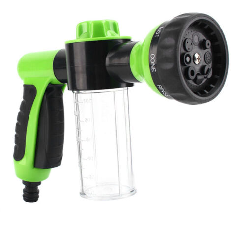 Jeffergarden Distributeur de mousse pour voiture, pulvérisateur portatif à 8 jets d'arrosage, outil de nettoyage pour