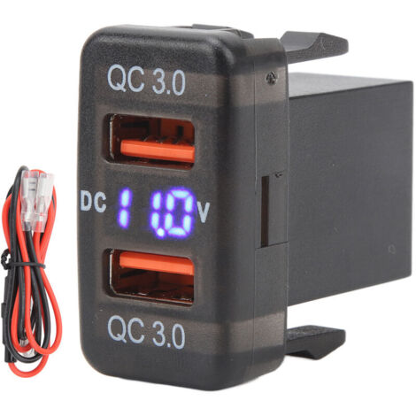 Jeffergarden Double Port USB chargeur prise QC3.0 Charge rapide prise de Charge adaptateur secteur pour FJ Cruiser Fortuner Hilux Tacoma 1.57x0.87 pouces