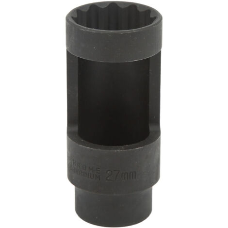 Jeffergarden Douille d'injecteur diesel 1/2 pouces, 27 mm, 12 points en acier au chrome vanadium universel pour voitures