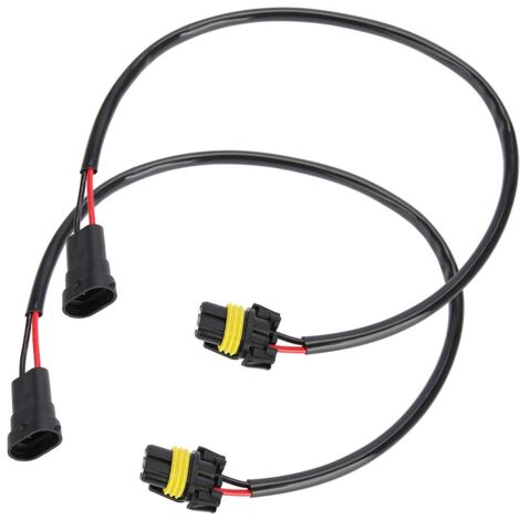 Jeffergarden Douille Femelle Adaptateur Câblage Connecteur 9005 HB4 H11 -Duokon 2 pcs 53 cm / 20.9 Pouces 9006 9012 9006XS Mâle De Conversion Lampe Brouillard Prises pour Câbles