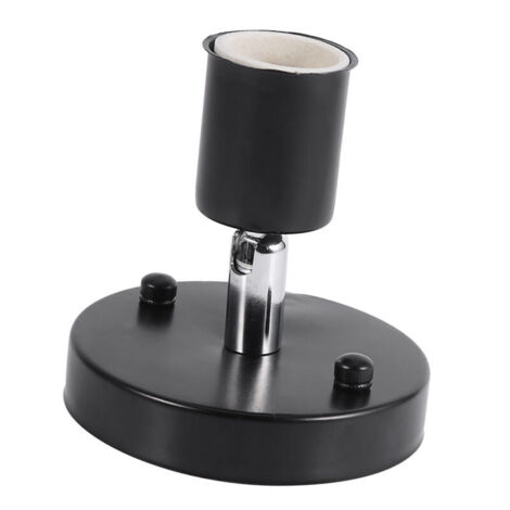 Jeffergarden E27 Plafonnier Vintage Moderne Lampe Murale Porte-Ampoule Douille 180° Rotatif Noir