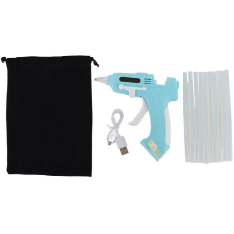 Jeffergarden Electric Hot Melt Glue Set with 10pcs 7mm High Tack Sticks, Cordless Melting Tool for Home and Crafts, Green