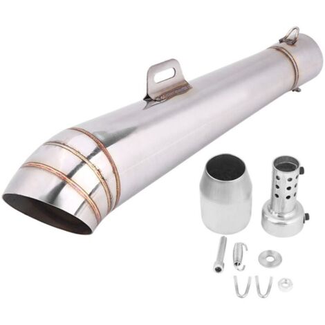 Jeffergarden Embout de pot d'échappement, tuyau de queue en acier inoxydable universel pour moto tout-terrain