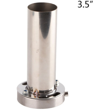 Jeffergarden Embout de silencieux d'échappement rond universel réglable de 85 mm, amovible et silencieux