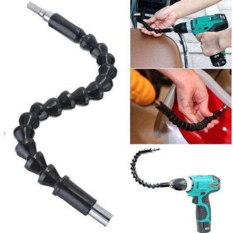 Jeffergarden Embout de tournevis flexible 200/250/300 mm pour perceuse électrique, rallonge de cardan