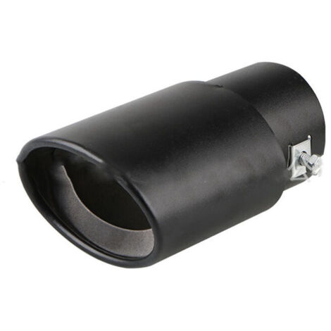 Jeffergarden Embout d'échappement de voiture en acier inoxydable, antirouille, universel, gorge pour tuyau de 5.3 à 3.8cm, Type droit noir