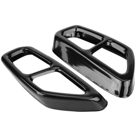 Jeffergarden Embouts de pot d'échappement, 2 pièces, en acier inoxydable noir résistant à la chaleur, pour BMW Série 5 G30 (2017-2018).