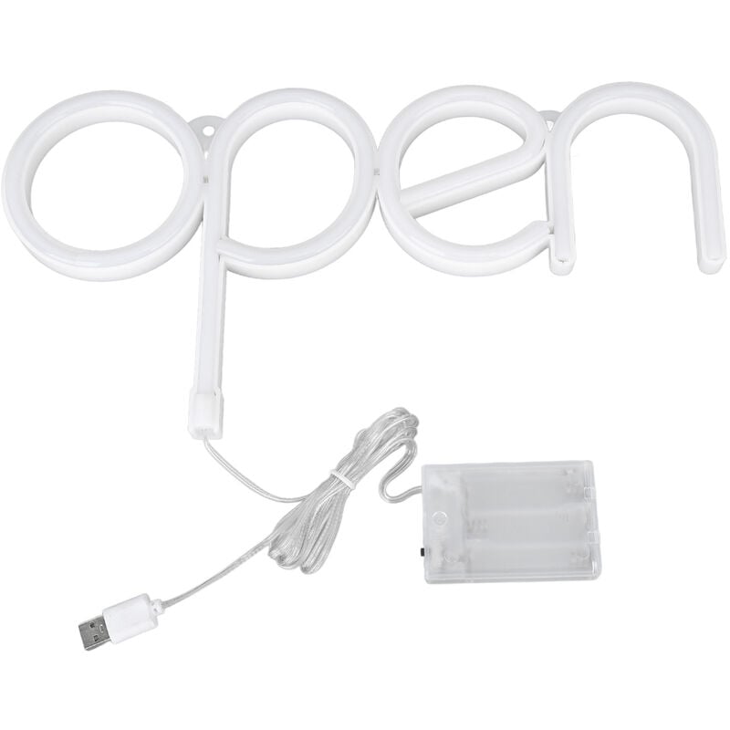 Enseigne ouverte au néon panneau led rgb lumineux 13.8x7.3in batterie usb alimenté pvc néon affichage lumière pour magasin fête Restaurants