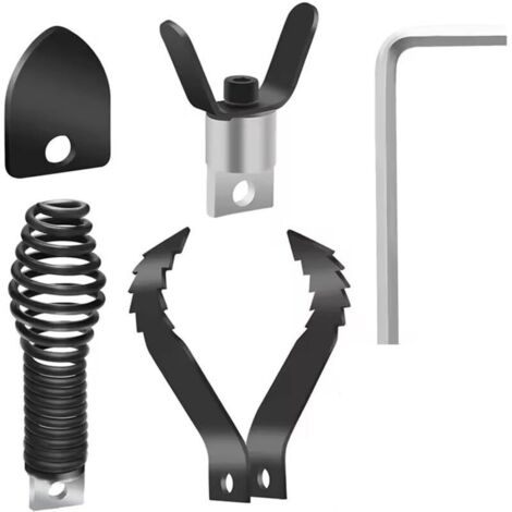 Jeffergarden Ensemble de Déboucheur de Canalisation, Tête de Cutter et Tarif en Acier Inox – Machine de Décrassement pour Câbles de 5/16 à 3/4 Pouce