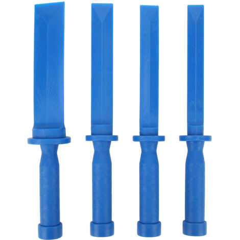 Jeffergarden Ensemble de grattoirs à ciseau en plastique, Kit d'outils de dissolvant de grattoir universel Non marquant pour enlever la décoration des autocollants adhésifs 4 pièces