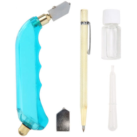 Jeffergarden Ensemble de stylos de marquage diamantés pour coupe-verre remplis d'huile, pour travaux domestiques et de découpe (Plan A1)