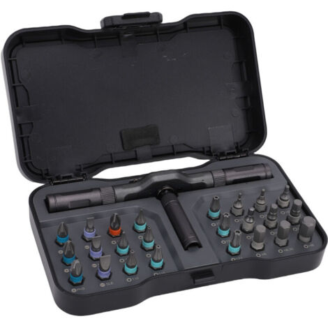 Jeffergarden Ensemble de tournevis à cliquet 24 en 1 avec aimant, outil de réparation mini multifonctionnel et précis, embouts inclus, poignée détachable pour meubles et ordinateurs