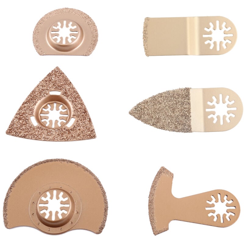 Ensembles de lames de scie oscillantes multi-outils, accessoires universels pour lames de scie (6 pièces en carbure) - Jeffergarden