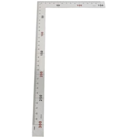 Jeffergarden Équerre de mesure à angle droit 90° en acier inoxydable 300 x 150 mm (01)