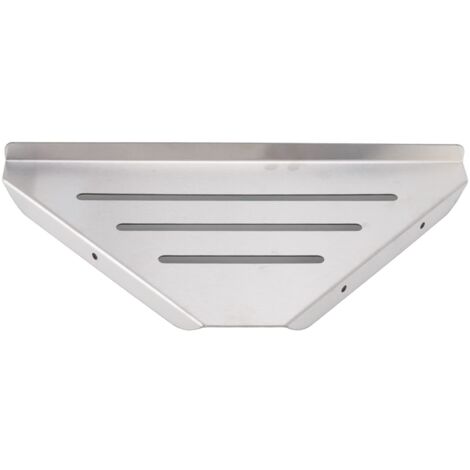 Jeffergarden Estante de ducha esquinero, forma Triangular, punzonado de una sola capa, almacenamiento eficiente, soporte de champú de acero inoxidable de estilo informal