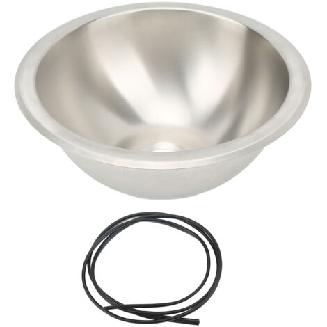 Jeffergarden Évier Cuisine VR Acier Inox 304 Brossé Lissage Gain de Place Ronde pour Camping-Car Bateau