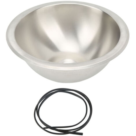 Jeffergarden Évier Cuisine VR Acier Inox 304 Brossé Lissage Gain de Place Ronde pour Camping-Car Bateau