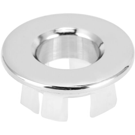 Jeffergarden Évier de Salle de Bain Trop-plein Garniture Anneau Lavabo évier Trou Rond Insert Couverture Cuisine évier Décoration Trou de Rechange Remplacement(argent)