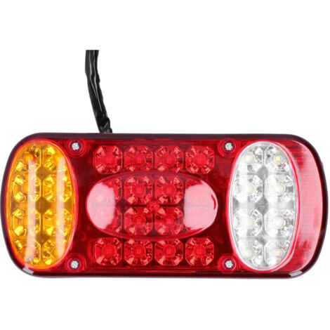Jeffergarden Feu arrière de voiture 12 V 32 LED, indicateur de freinage arrière pour remorque, camion, break