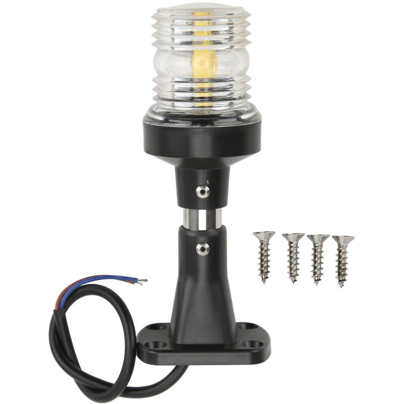 Jeffergarden - Feu de Navigation pour bateau, hauteur 6 pouces, 3W, 3nm, visibilité, DC12V/24V, 5000K, éclairage à 360 °, lampe tout autour pour