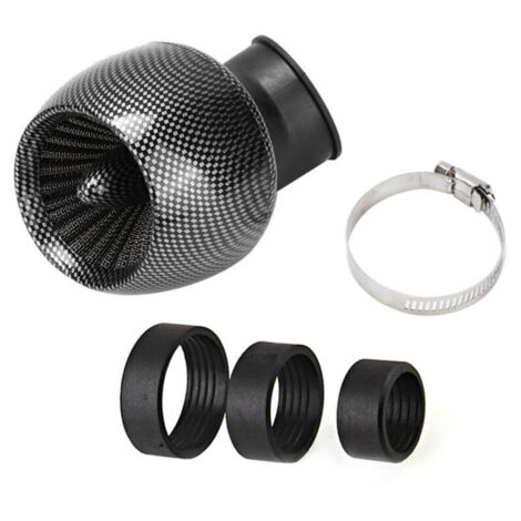 Jeffergarden Filtre à air en forme de pomme, résistant à l'usure, style fibre de carbone stable, silencieux et anti-poussière pour moto