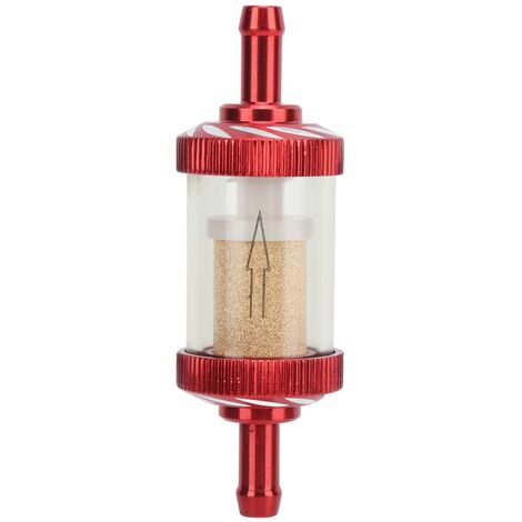 Jeffergarden Filtre à essence de carburant de moto découpant la résistance thermique d'ABS pour le diamètre de 6mm MotorbikeRed