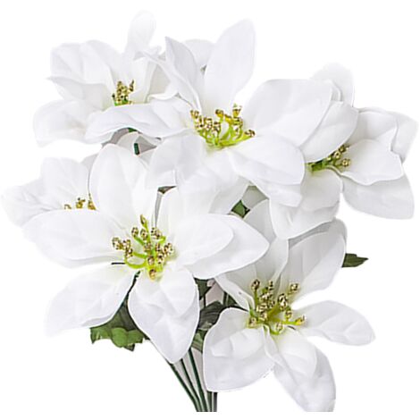 Jeffergarden Fleurs Artificielles Rouge Vraie Touche, Faux Décor de Plantes en Soie pour la Maison Bouquets de Mariage Arrangement Floral Décoration de Table de Fête (X)